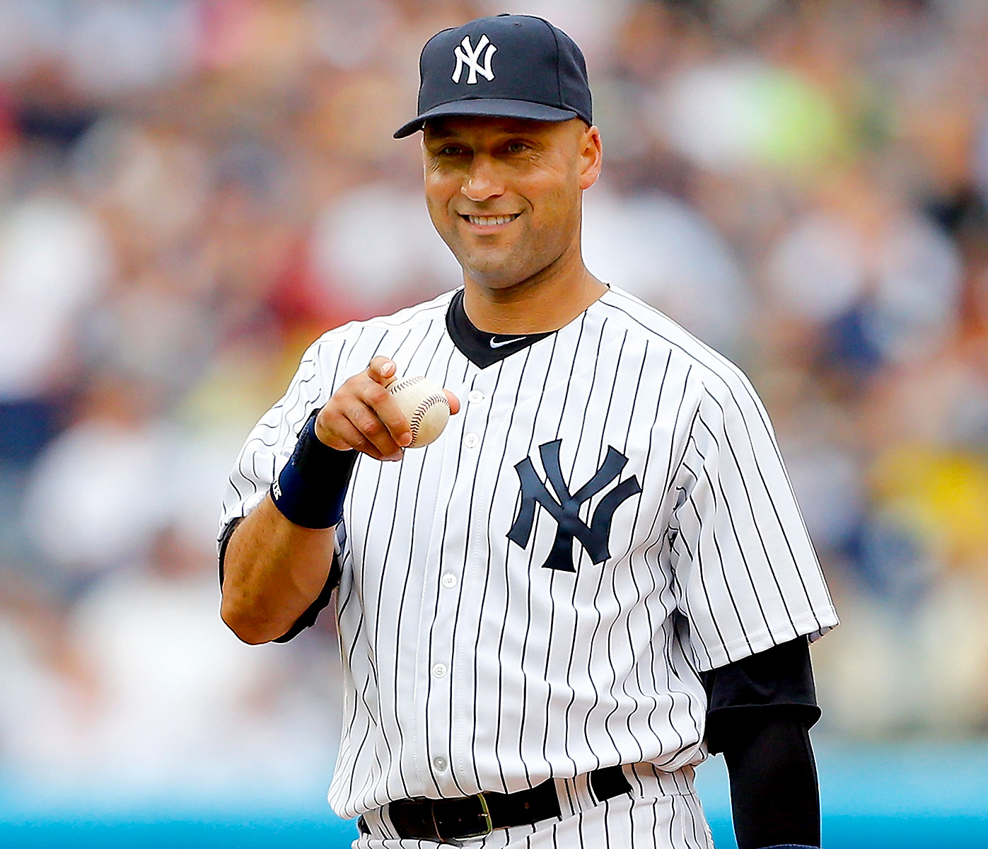 New York Yankees White Pinstripes Home Jersey