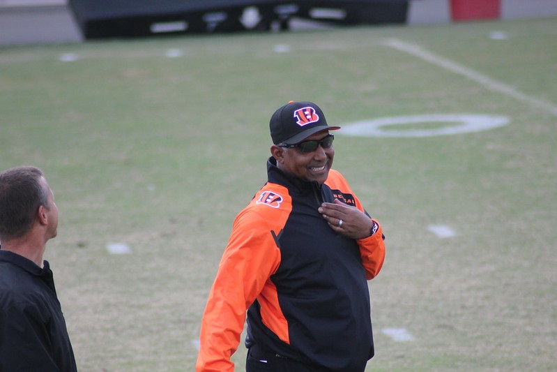 Photo of Cincinnati Bengals head coach Marvin Lewis during a practice.