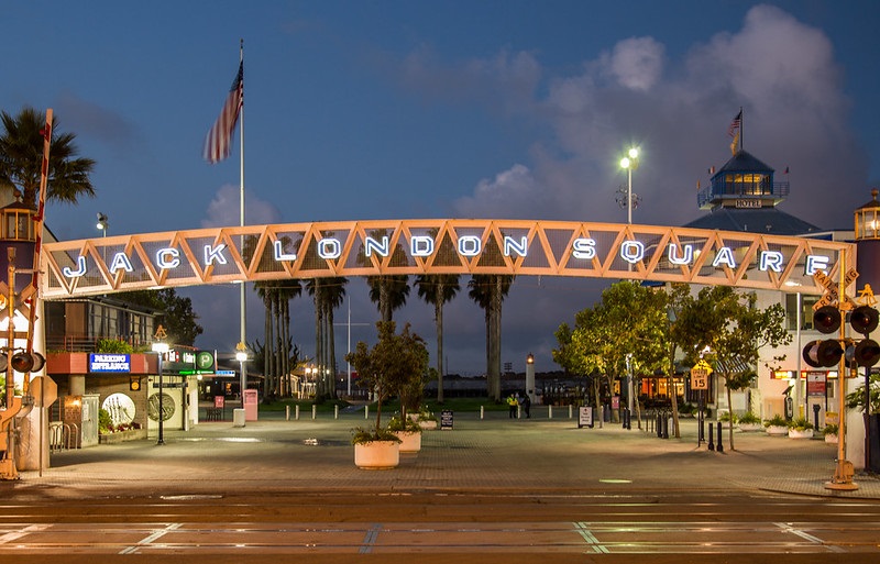 Photo of Jack London Square in Oakland, California.