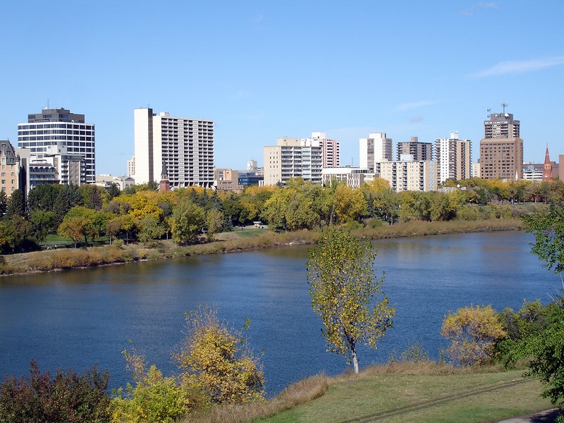 Photo of downtown Saskatoon, Saskatchewan. 