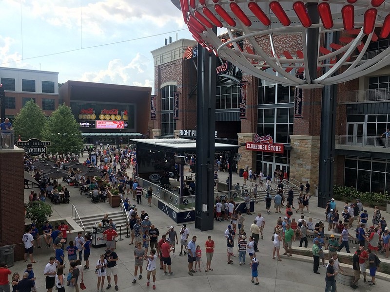 Photo of The Battery Atlanta outside of SunTrust Park. Home of the Atlanta Braves.