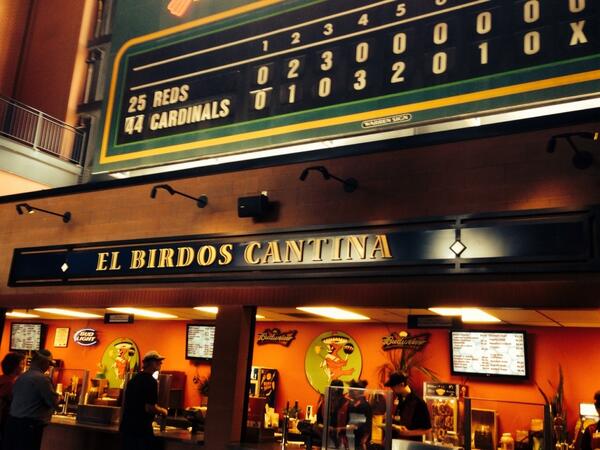 Photo of El Birdos Cantina at Ballpark Village in St. Louis, Missouri.