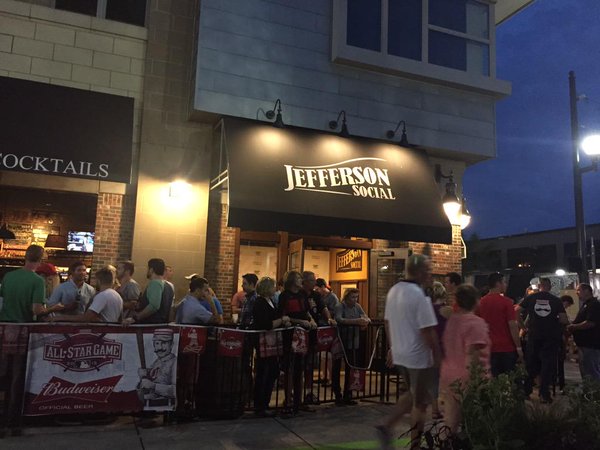 Exterior photo of Jefferson Social in Cincinnati, Ohio.