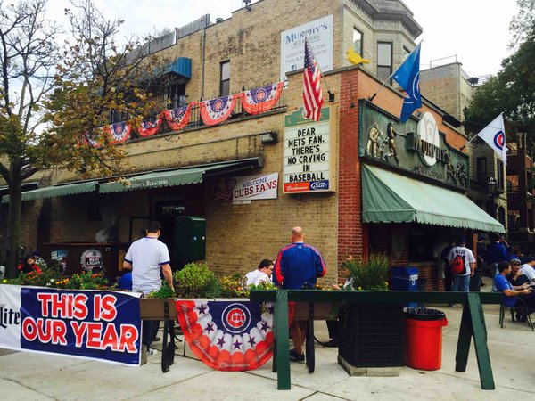 Exterior photo of Murphy's Bleachers outside of Wrigley Field.