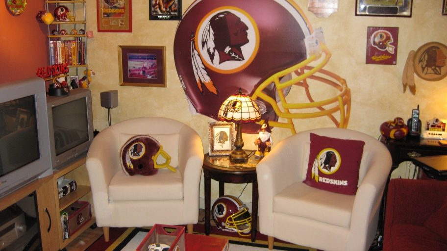 Photo of a Washington Redskins man cave 1.