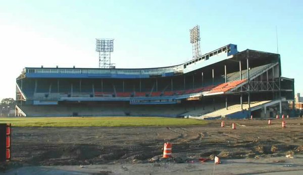  Tiger Stadium in 1999 during demolition. 