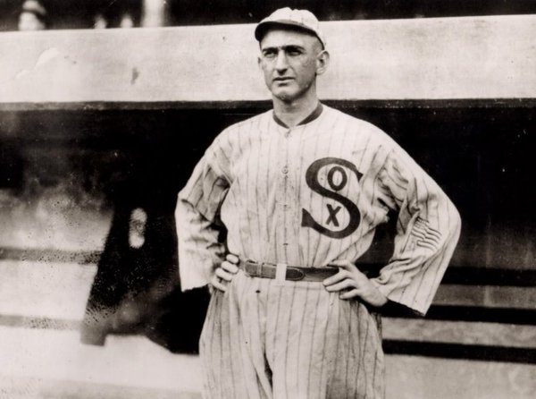 Black and white photo of the legendary "Shoeless Joe" Jackson.