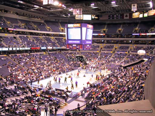 View from Section 224 at Capital One Arena, home of the Washington Wizards